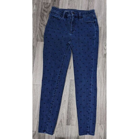 Talbots Womens Size 2 Petite High Waist Ankle Polka Dot Flawless Jeans Jeggings - Picture 1 of 10